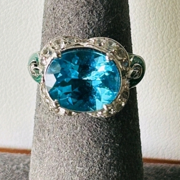 Rare Victoria Wieck Blue Topaz Ring - Picture 6 of 8